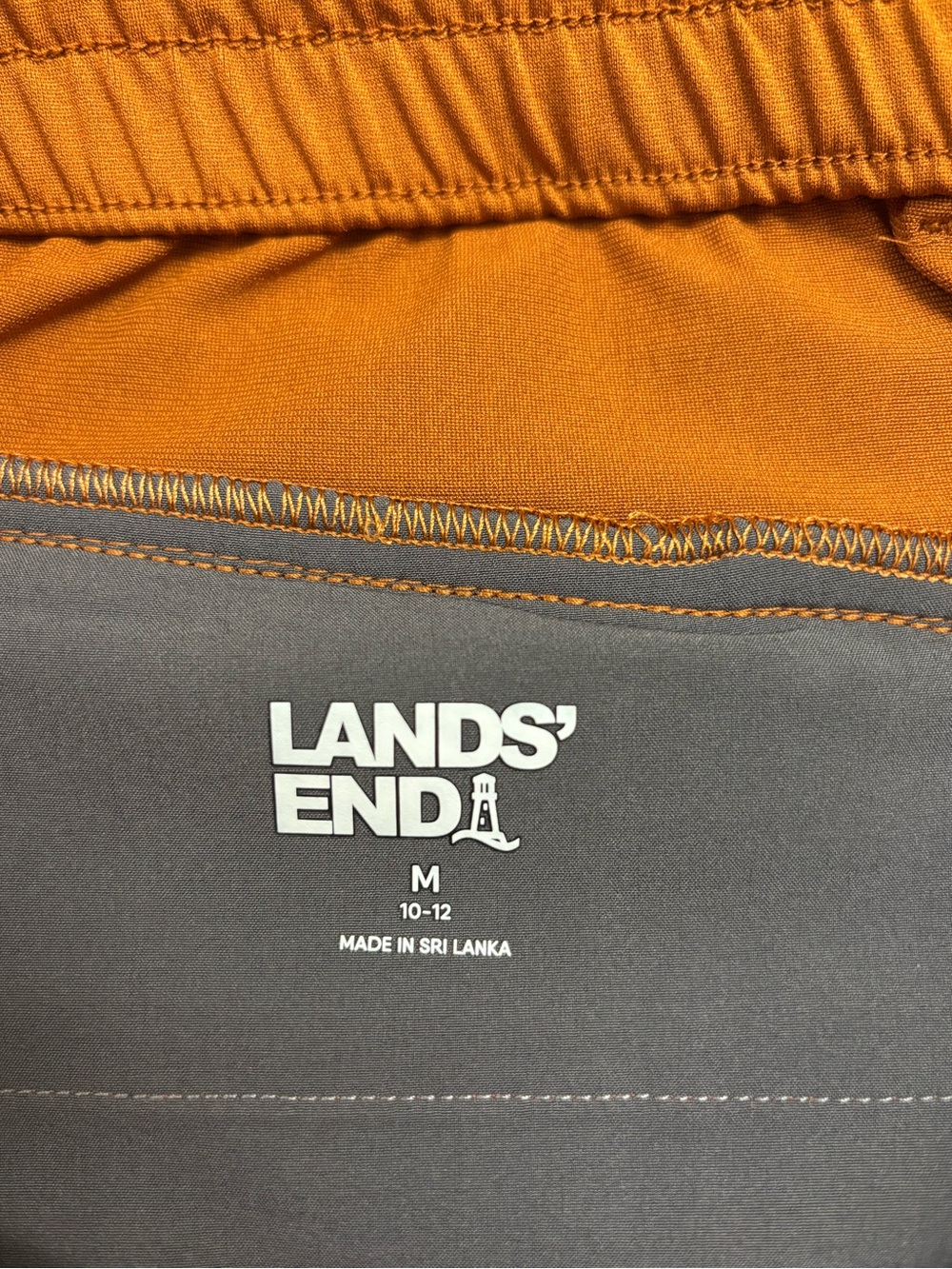 Land’s End Flex Performance Stretch Cropped Pants in Rust Copper Brown - Picture 2 of 8